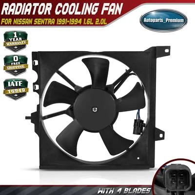 Conjunto de ventilador de radiador con transmisión automática. para Nissan Sentra 1991-1994 1,6 L 2,0 L Foto 1 de 4