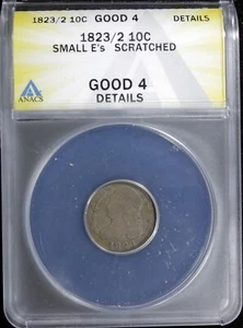 1823/2 CAPPED BUST DIME SMALL E ANACS G-4 Details (2431629) - Picture 1 of 4