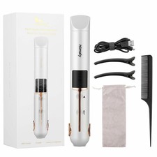 2 In 1 Hair Straighteners Iron Curling Styler Ceramic Curly Wave Cordless LCD