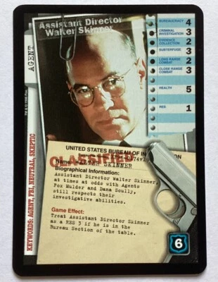 X-Files CCG - Premiere Ultra Rare - Assistant Director Walter Skinner - Image 1 of 4