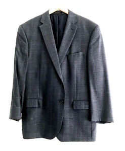 JOS A BANK Reserve Herren Sportmantel Blazer blau kariert Seide Wolle Gr. 46R Trachten - Bild 1 von 8