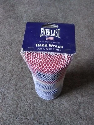 Everlast Hand Wraps 3 Pair Professional Boxing Hand Wraps. Brand New - Image 1 of 4