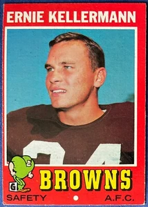 1971 Topps ERNIE KELLERMANN #7, Cleveland Browns - Picture 1 of 3