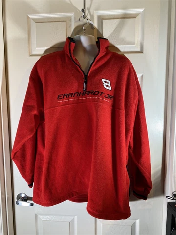 Dale Earnhardt Jr  Fleece 1/4  Zip Sweatshirt Red Chase Authentics Mens XL PG-25 Cover