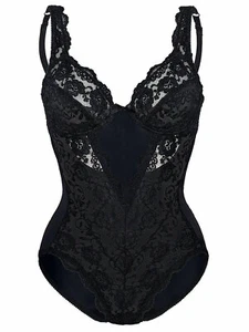 Sassa Classic Lace 904 Body mit Bügel Tüllspitze in Weiß oder Schwarz - Bild 1 von 5