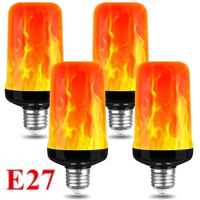 E27 E14 LED Licht Fackel 4 Modi Feuer Lampe Flammen Effekt Flacker Glühbirne DHL - Bild 1 von 4