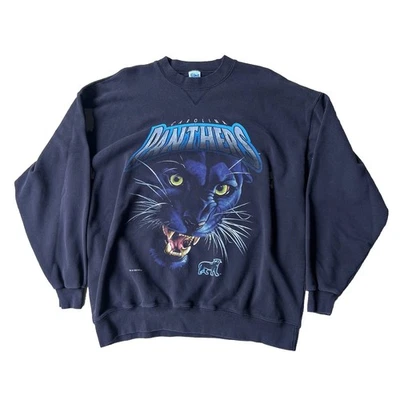 Carolina Panthers Sudadera Para Hombres XL Salem Ropa Deportiva Negra Suelta Y2K Años 90 Foto 1 de 4