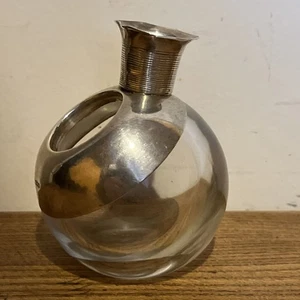 Frühes georgianisches silbermontiertes Glas Streichholz Hawksworth & Co London 1830/31 - Bild 1 von 15