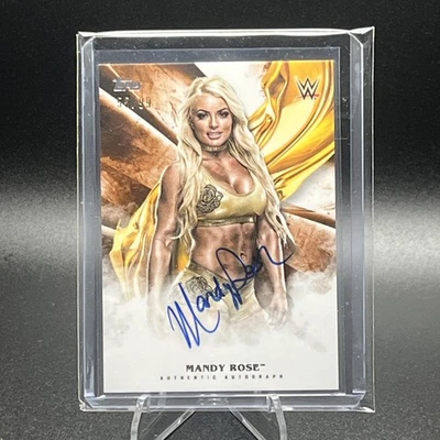 Mandy Rose Autograph #55/99 2019 Topps WWE Undisputed Yellow Parallel - Image 1 of 2
