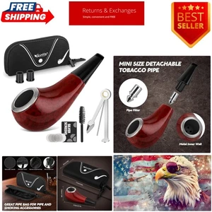 Elegante pipa de resina roja de 3 pulgadas - Diseño compacto para fumadores en movimiento - Imagen 1 de 8