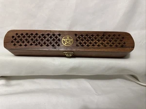 Incense Carved Wooden Storage Box - Picture 1 of 4
