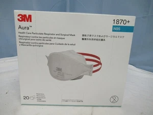 3M 1870+ N95 Aura Atemschutzmaske und OP-Maske Ablaufdatum 12/28 20 Stück (P1) - Bild 1 von 3