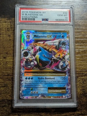 Pokémon TCG Mega M Blastoise EX 22/108 2016 XY Evolutions PSA 10 Gem Mint - Image 1 of 2