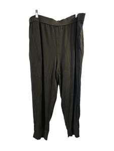 Eileen Fisher Womans 1X Olive Green Black Pull On RN78121 Tencel Pants - Picture 1 of 9