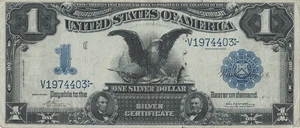 A Nice-looking Series 1899 Large Size $1.00 "Black Eagle" Silver Certificate - Picture 1 of 2