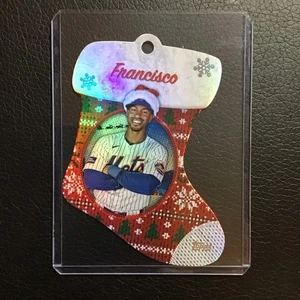 2024 Topps Holiday - Stocking Die-Cut Ornaments Francisco Lindor #SDC-6 - Bild 1 von 2