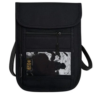 RFID Blocking Travel Neck Wallet Pouch & Passport Holder for Men Women - Picture 1 of 7
