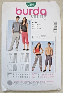 Burda 7230 Young, 6-20 & 34-48, Pants, UNCUT - Picture 1 of 2