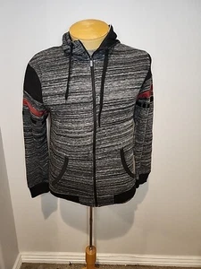 Men's Hooded Jacket I Jeans By Buffalo Gray / Black All Weather NWT $85 - Picture 1 of 11