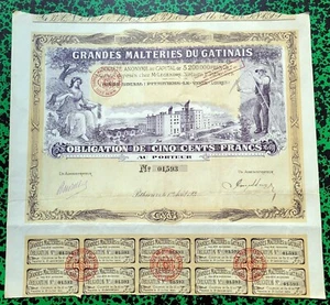 Dépt 45 - Pithiviers le Viel - Rare Superbe Déco Malteries du Gâtinais de 1921 - Picture 1 of 1