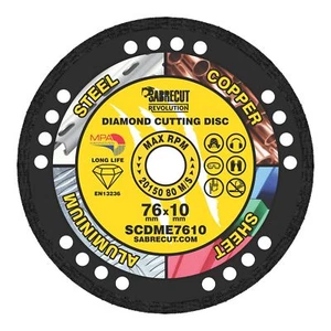 SabreCut 76mm 3 Inch Grinder Cutting Disc Diamond For Metal Blade LONG LIFE - Picture 1 of 5
