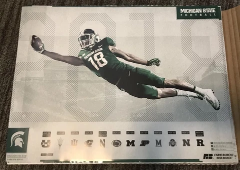 2018 Michigan State Spartans football poster MSU Mark Dantonio Brian Lewerke! Cover