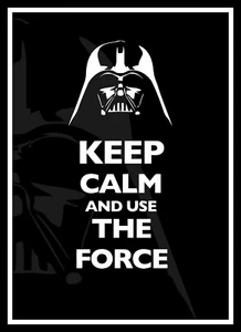 Keep Calm And Use The Force - Darth Vader Poster Print & Unframed Canvas Prints - Picture 1 of 2