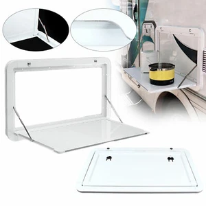 Tavolo Esterno Pieghevole da Parete Camper Caravan Picnic Alluminio Bianco 800x450mm - Foto 1 di 12