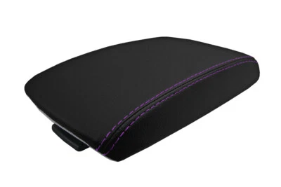 Se adapta a Mazda 3 2010-2013 PVC Cuero Consola Tapa Pull Over Cubierta Puntada Púrpura Foto 1 de 4