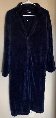 Bata Croft & Barrow para mujer talla M azul marino piel sintética felpa con cremallera salón cremallera Foto 1 de 4