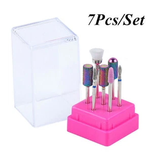 Nail Art Tools 7 Pcs Ceramic Nail Drill Bits Set Electric File Manicure Pedicure - Picture 1 of 5