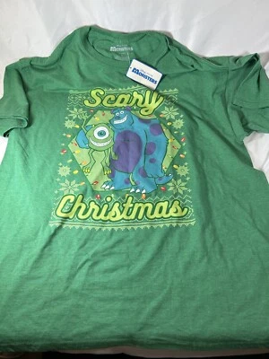Camisa Scary Christmas Mike And Sully Monsters Inc para hombre XL verde Foto 1 de 4