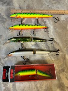 RAPALA J-11, J-13 and non-jointed lures for Bass/Walleye/Pike/Musky - lot of 5