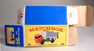 Streichholzschachtel Nr. 26C GMC Kipper LKW original leer "E" Box - Bild 1 von 2