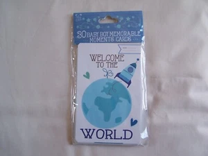 30 MEMORABLE MOMENTS MILESTONE CARDS - Keepsake “Baby’s 1st Year” - BOY - NEW - Picture 1 of 2