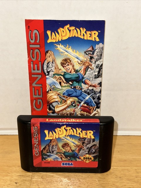 Raro Jogo Sega Mega Drive Land Stalker Estado de Novo Completo