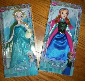 Disney Store Classic Frozen Elsa Doll & Anna - Picture 1 of 1