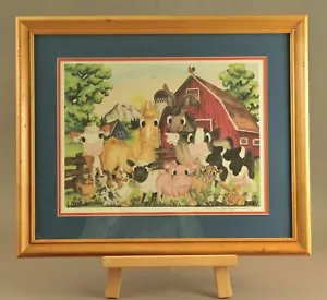 Lisa Rasmussen, Farm Animal Barnyard Limited Edition 937/1000 Matted Signed NICE - Picture 1 of 9