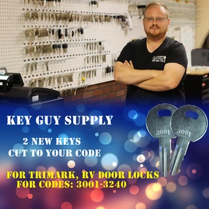 3001-3240, 2 keys for Trimark RV, Motorhome, camper Locks, Cut to your Code. - Picture 1 of 1