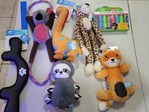 Puppy Toy Animal Planet Plush Dino Dog Toy Lot w/ Squeaker & Soft Cozy Fur NEW - Picture 1 of 12