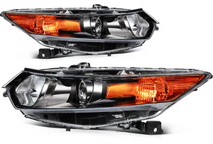 For Acura TSX 2009-2014 Black Housing Headlamp Headlights Assembly Left+Right - Bild 1 von 9