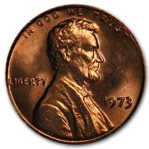 1973 P - Lincoln Memorial Penny - BU Cover