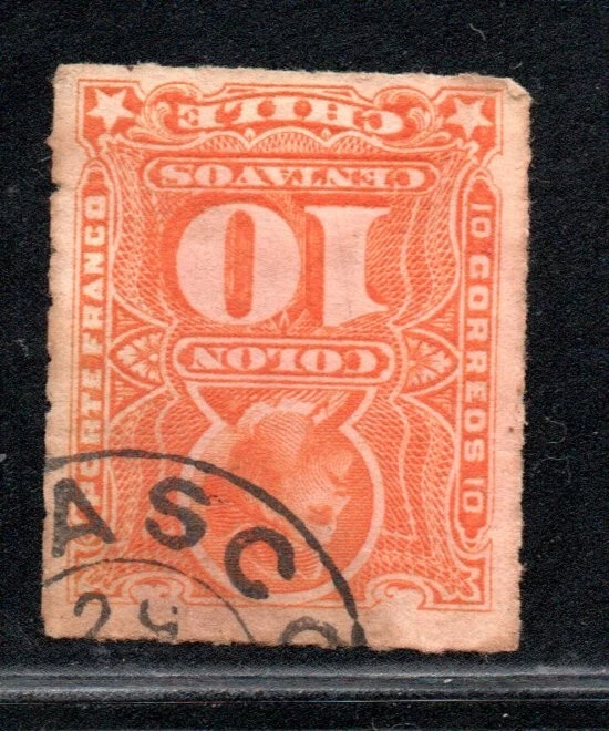 CHILE, COLON GOBERNADO, MATASELLOS DE HUASCO (DDI-240) Foto 1 de 1