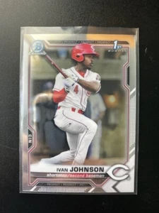 Bowman Chrome Prospects 2021 #BCP149 Ivan Johnson Reds - Foto 1 di 2