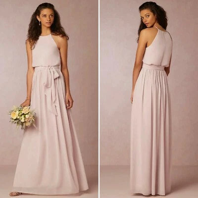 Vestido formal de boda de dama de honor Donna Morgan Alana talla 8 - rosa palestino BHLDN $230 Foto 1 de 4