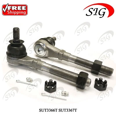 For 1997 - 2002 Ford Expedition Front Outer Tie Rod Ends ES3366T ES3367T 2PC - Image 1 of 4