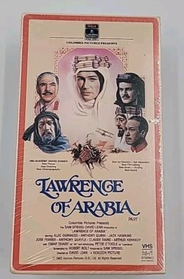 Lawrence Of Arabia: (VHS, 1985 Release, Part 1 & 2 Set) 1962 Film - New Sealed  - Image 1 of 4