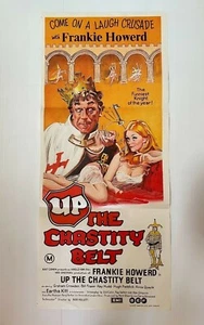 DAYBILL AUSTRALIAN MOVIE POSTER 1970's UP THE CHASTITY BELT - CARRY ON TYPE  - Picture 1 of 2