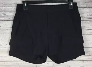 Athleta Trekki 2.0 Shorts Women's Size 10 Black Nylon Cargo Stretch - Picture 1 of 9