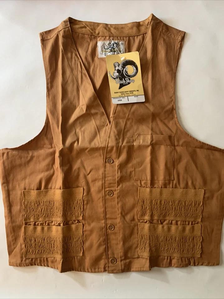 MEN'S VINTAGE BLACK SHEEP BRAND DUCK HUNTING  SHELL VEST - SIZE MEDIUM Hong Kong - Image 1 of 4